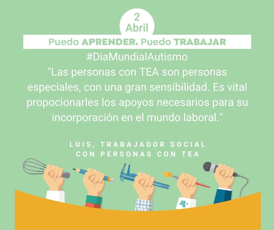 Luis trabajador social con personas con TEA
